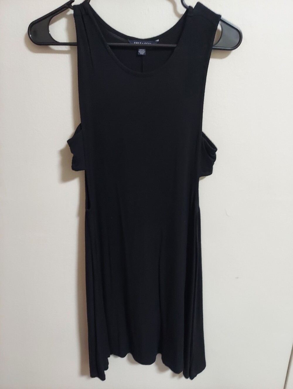 Forever 21 Black Midi Dress with Side Cutouts